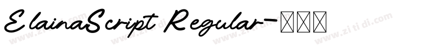 ElainaScript Regular字体转换 ElainaScript Regular字体转换